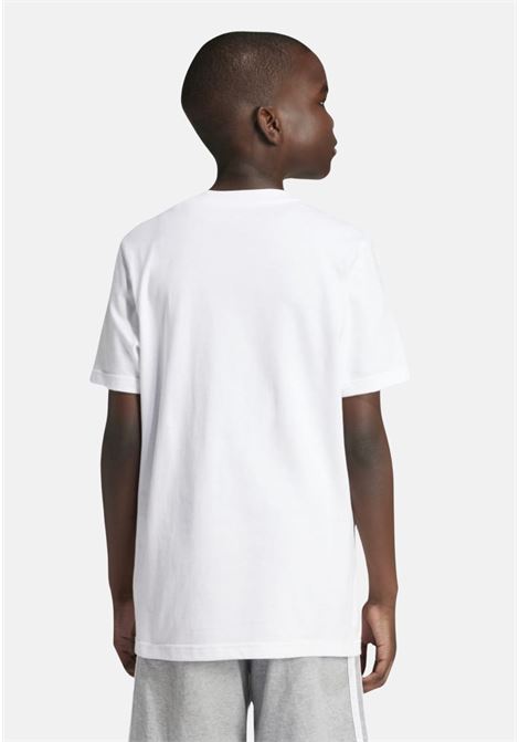 T-shirt a manica corta bianca da bambino con stampa logo ADIDAS ORIGINALS | IW1372.
